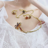 CZ Coconut Chain Cuff Earrings for Women