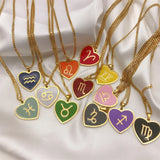 Zodiac Constellation Heart Necklace