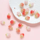 Strawberry Heat Shrink Resin Pendant for DIY Jewelry