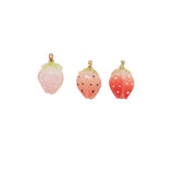 Strawberry Heat Shrink Resin Pendant for DIY Jewelry