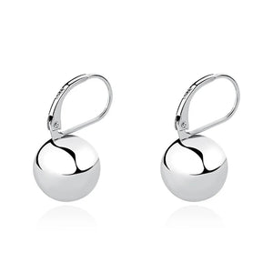 Glossy Ball Drop Earrings Round Bead Ear Buckle Summer Fine Jewelry