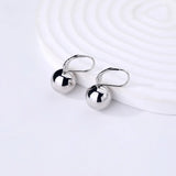 Glossy Ball Drop Earrings Round Bead Ear Buckle Summer Fine Jewelry