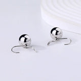 Glossy Ball Drop Earrings Round Bead Ear Buckle Summer Fine Jewelry