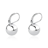 Glossy Ball Drop Earrings Round Bead Ear Buckle Summer Fine Jewelry