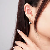 Glossy Ball Drop Earrings Round Bead Ear Buckle Summer Fine Jewelry