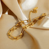 Exaggerated Hollow Thick Chain Bracelet Punk Jewelry