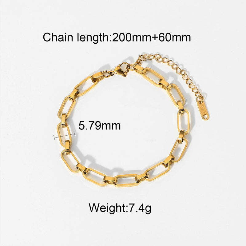 Exaggerated Hollow Thick Chain Bracelet Punk Jewelry
