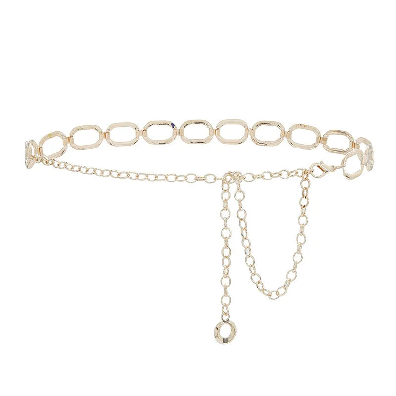 Metal Chain Decorative Jeans Waist Belt for Women