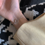 925 Silver Double Chain Beads Bracelet for Women