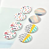 Geometric Print Acrylic Earrings DIY Material