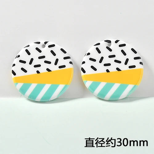 Geometric Print Acrylic Earrings DIY Material