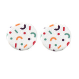 Geometric Print Acrylic Earrings DIY Material