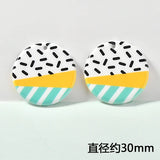 Geometric Print Acrylic Earrings DIY Material