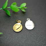 Plated Matte Finish Heart Beads DIY Jewelry Making Charms