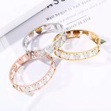 Heart Cuff Bangle Bracelet Rhinestone Charms Silvery Bangles Hollow Jewelry