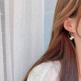 Ins 14K Electric Plating Real Pearl Heart Love Earrings