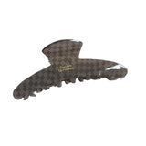 Grey Checkerboard Hair Clip Geometry Acetic Acid Shark Cl