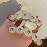 Ins Hot Spring Love Heart Tulip Hair Clip Claw Plastic Shark Clip