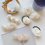 Small Fragrant Wind Cloth Art Camellia Hairpin Hairband Retro Fairy Hairpin