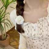 Small Fragrant Wind Cloth Art Camellia Hairpin Hairband Retro Fairy Hairpin
