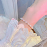 14K Gold-Plated Pearl Beaded Bracelet Minimalist Bright Women Accessories