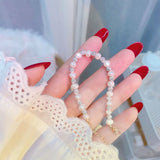 14K Gold-Plated Pearl Beaded Bracelet Minimalist Bright Women Accessories