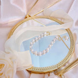 14K Gold-Plated Pearl Beaded Bracelet Minimalist Bright Women Accessories