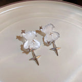 Vintage Tassel Cloud Bear Earrings 925 Silver Needle