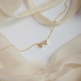 Micro Inlaid CZ Beans Women Necklace Bling Zirconia Collar Kolye