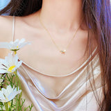 Micro Inlaid CZ Beans Women Necklace Bling Zirconia Collar Kolye