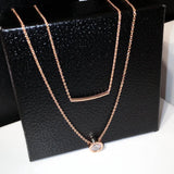 Vintage Geometric Women Necklace High CZ Pendant Jewelry