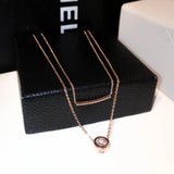 Vintage Geometric Women Necklace High CZ Pendant Jewelry