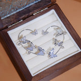 Hollow Butterfly Earring Women 925 Silver Wedding Jewelry Pendant
