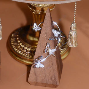 Hollow Butterfly Earring Women 925 Silver Wedding Jewelry Pendant