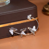 Hollow Butterfly Earring Women 925 Silver Wedding Jewelry Pendant