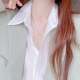 Ins Hot Opal Women Necklace Plated 3 layers 14k Real High Qulity