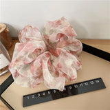 Korean Sweet Organza Floral Hair Ties for Girls