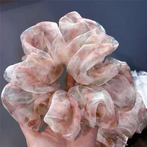 Korean Sweet Organza Floral Hair Ties for Girls
