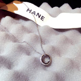 Ins Hot Shine Circle Women Necklace Micro Inlaid Cubic Zircon High Lady Clavicle