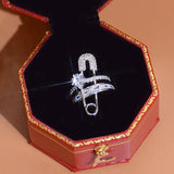 Shining Paper Clip Women Earring Pave Bling Zircon Creative Ear Bone Clip
