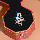Shining Paper Clip Women Earring Pave Bling Zircon Creative Ear Bone Clip