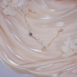 Zirconia Diamond Moon Star Pearl Bracelet Elegant Party Jewelry