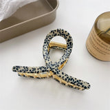 Crossed Metal Hair Claws Acetate Alloy Shark Clip Hair Accessory