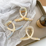 Crossed Metal Hair Claws Acetate Alloy Shark Clip Hair Accessory