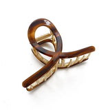Crossed Metal Hair Claws Acetate Alloy Shark Clip Hair Accessory