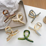 Crossed Metal Hair Claws Acetate Alloy Shark Clip Hair Accessory