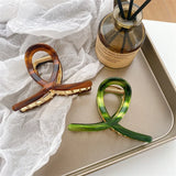 Crossed Metal Hair Claws Acetate Alloy Shark Clip Hair Accessory