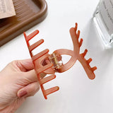 Medium Cross Hollow Pealescent Glossy Hair Clip Claw