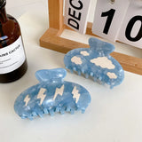 Acetate Hair Claws 8.5cm, Cloud Lightning Pattern Hair Claw