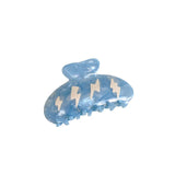 Acetate Hair Claws 8.5cm, Cloud Lightning Pattern Hair Claw
